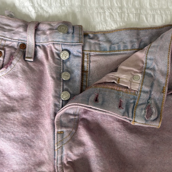 Levi’s 501 Jean Shorts Purple Color Size 26 - Picture 11 of 13